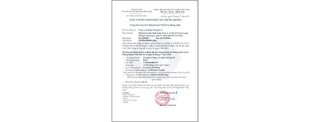 Giấy chứng nhận đăng ký chứng khoán