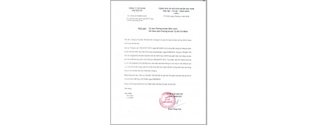 Công văn xin gia hạn nộp BCTC Quý I/2016