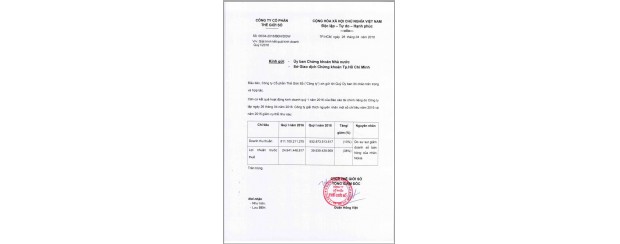 Báo cáo tài chính riêng Quý I/2016